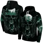 hawaii rainbow warriors skull artwork green black hoodie best selling
