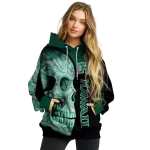 hawaii rainbow warriors skull motif green black hoodie best selling