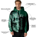hawaii rainbow warriors skull motif green black hoodie best selling
