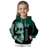 hawaii rainbow warriors skull motif green black hoodie best selling