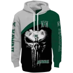 hawaii rainbow warriors skull punisher silver black hoodie best selling