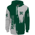 hawaii rainbow warriors splatter effect green hoodie best selling