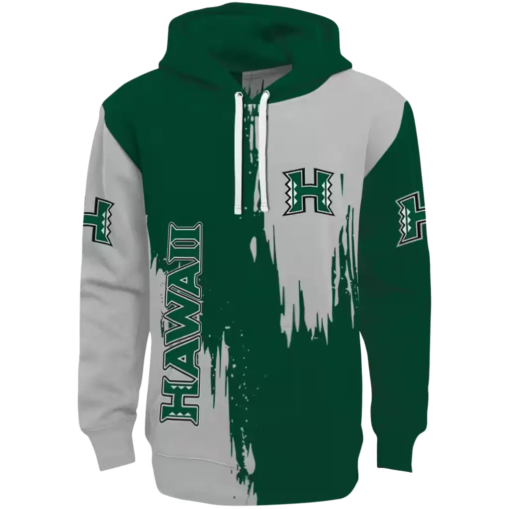 hawaii rainbow warriors splatter effect green hoodie best selling hawaii rainbow warriors splatter effect green hoodie best selling