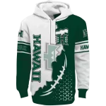 hawaii rainbow warriors triangular pattern green white hoodie best selling