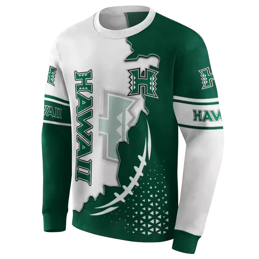 hawaii rainbow warriors triangular pattern green white hoodie new arrival hawaii rainbow warriors triangular pattern green white hoodie new arrival