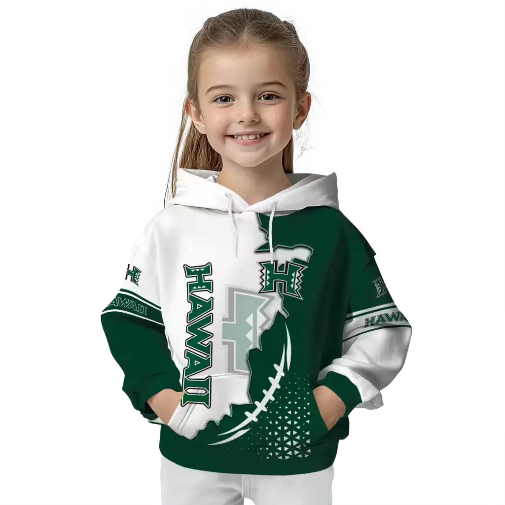hawaii rainbow warriors triangular pattern green white hoodie top rated hawaii rainbow warriors triangular pattern green white hoodie top rated