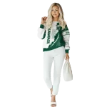 hawaii rainbow warriors triangular pattern green white hoodie best selling