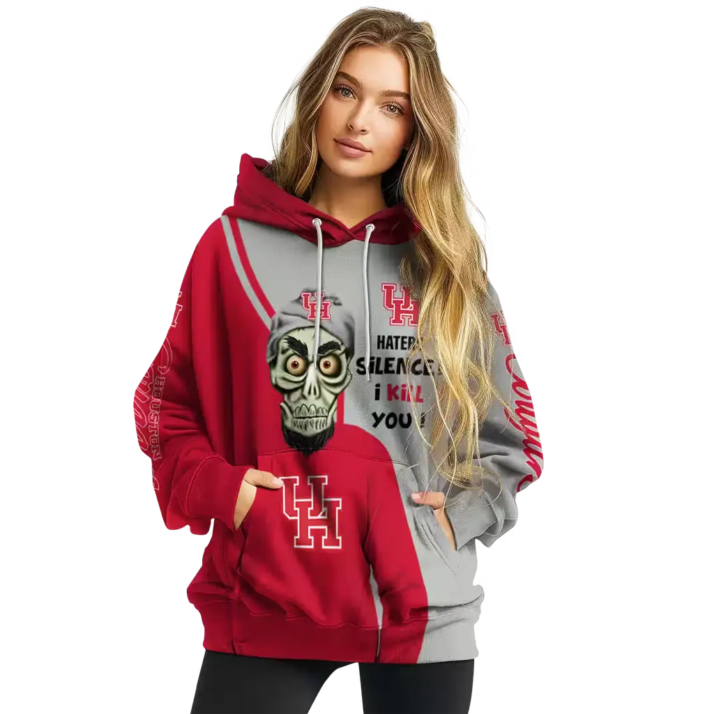 houston cougars achmed skull red hoodie high quality houston cougars achmed skull red hoodie high quality