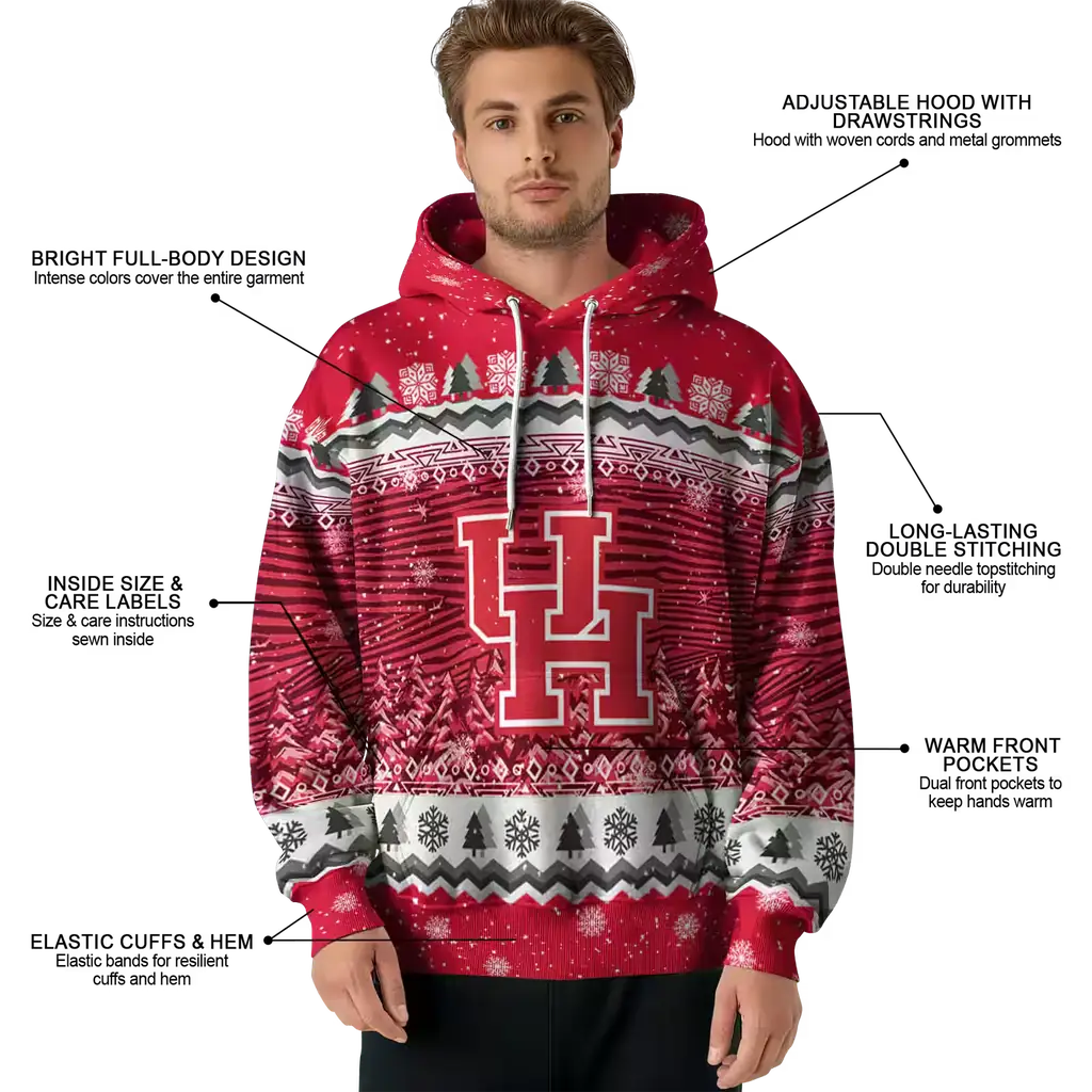 houston cougars christmas trees red hoodie latest model houston cougars christmas trees red hoodie latest model