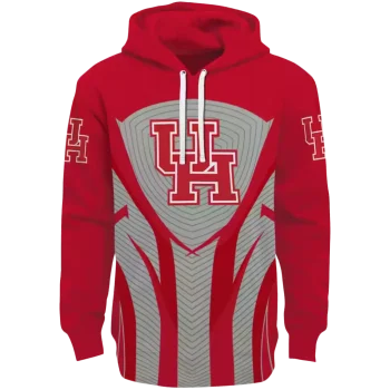 houston cougars concentric lines red black hoodie best selling