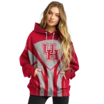 houston cougars concentric lines red black hoodie best selling