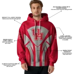 houston cougars concentric lines red black hoodie best selling