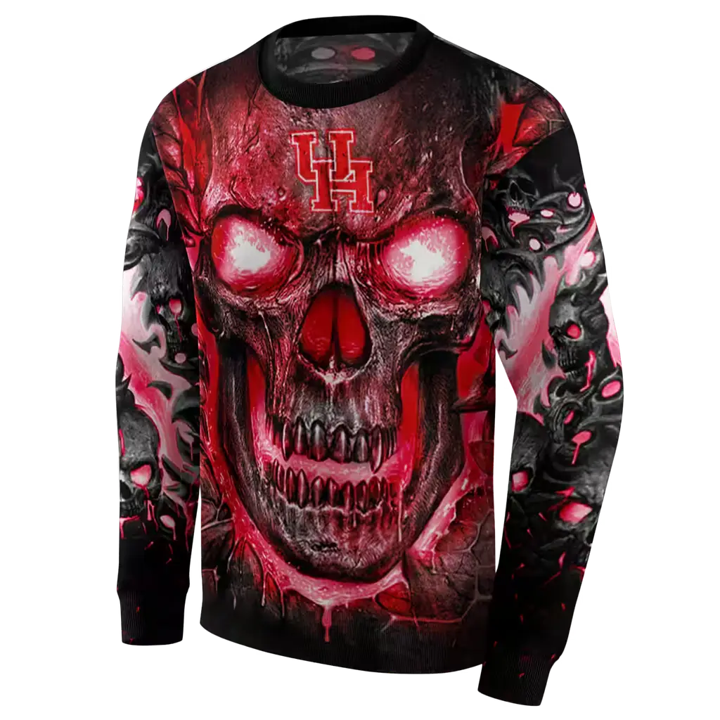houston cougars demonic skull red black hoodie new arrival houston cougars demonic skull red black hoodie new arrival