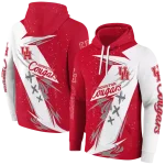 houston cougars dynamic slash red white hoodie best selling