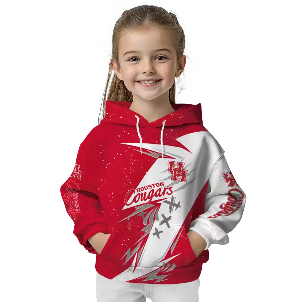 houston cougars dynamic slash red white hoodie top rated houston cougars dynamic slash red white hoodie top rated