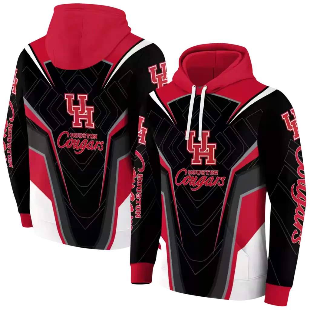 houston cougars futuristic pattern red black hoodie fashion forward houston cougars futuristic pattern red black hoodie fashion forward