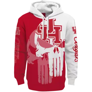 houston cougars graphic punisher red white hoodie best selling