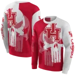 houston cougars graphic punisher red white hoodie best selling