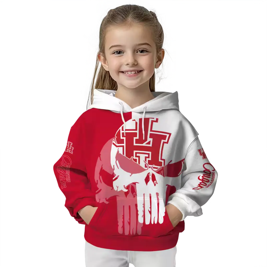 houston cougars graphic punisher red white hoodie top rated houston cougars graphic punisher red white hoodie top rated