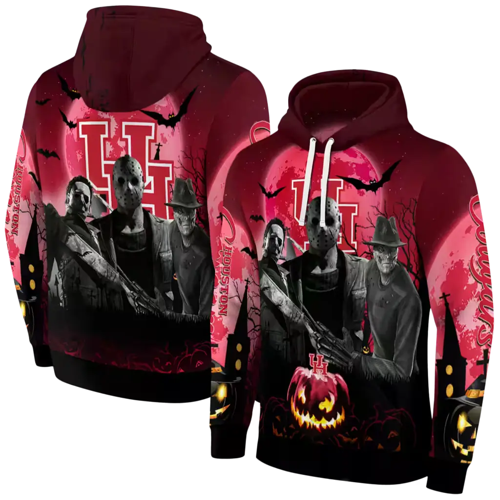 houston cougars halloween vibes red black hoodie fashion forward houston cougars halloween vibes red black hoodie fashion forward