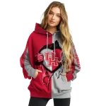 houston cougars heartbeat graphic red hoodie best selling
