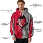 houston cougars heartbeat graphic red hoodie best selling
