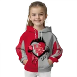 houston cougars heartbeat graphic red hoodie best selling