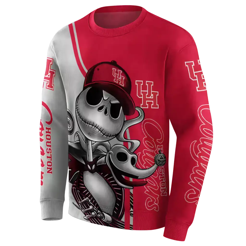 houston cougars jack skellington red hoodie new arrival houston cougars jack skellington red hoodie new arrival