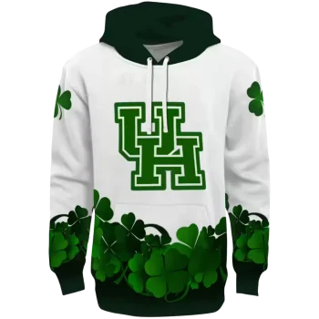 houston cougars lucky motif white green hoodie best selling