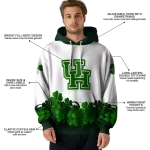 houston cougars lucky motif white green hoodie best selling