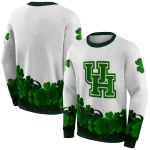 houston cougars lucky motif white green hoodie best selling