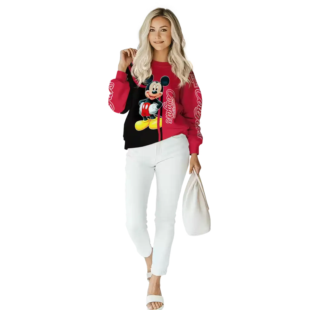 houston cougars mickey mouse red black hoodie trendy houston cougars mickey mouse red black hoodie trendy