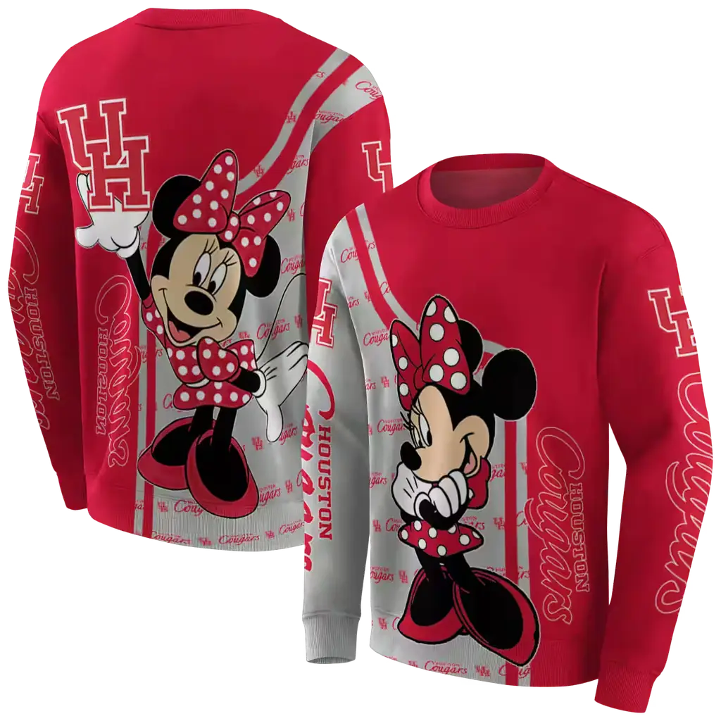 houston cougars minnie mouse red hoodie premium grade houston cougars minnie mouse red hoodie premium grade