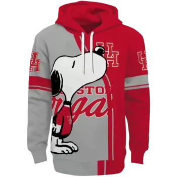 houston cougars playful snoopy red hoodie best selling