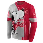 houston cougars playful snoopy red hoodie best selling