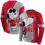 houston cougars playful snoopy red hoodie best selling