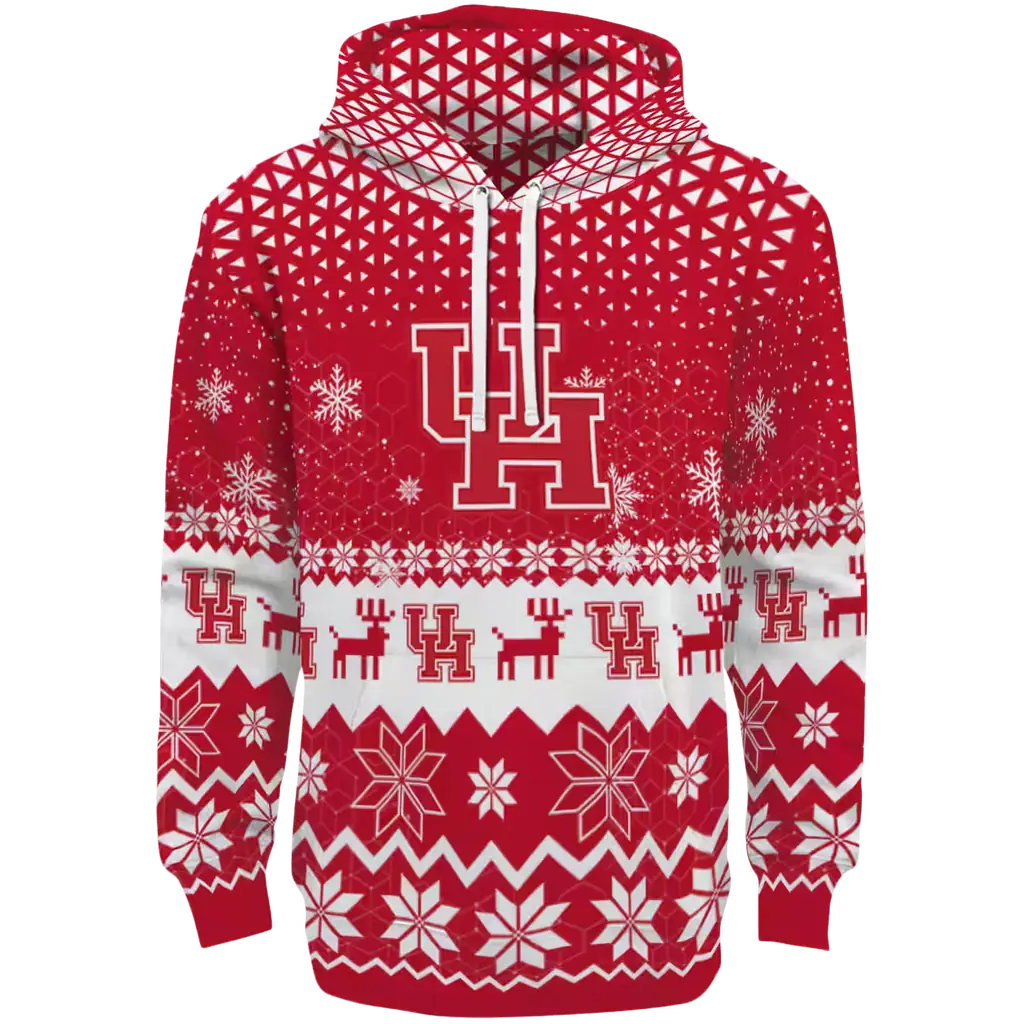 houston cougars reindeer motif red hoodie best selling houston cougars reindeer motif red hoodie best selling
