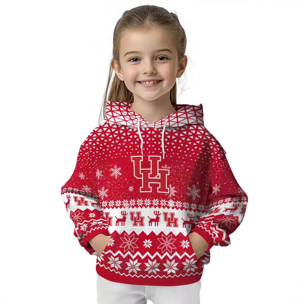 houston cougars reindeer motif red hoodie top rated houston cougars reindeer motif red hoodie top rated