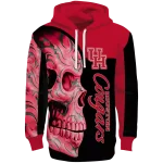 houston cougars skull motif red black hoodie best selling