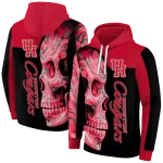 houston cougars skull motif red black hoodie best selling