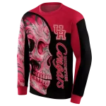 houston cougars skull motif red black hoodie best selling
