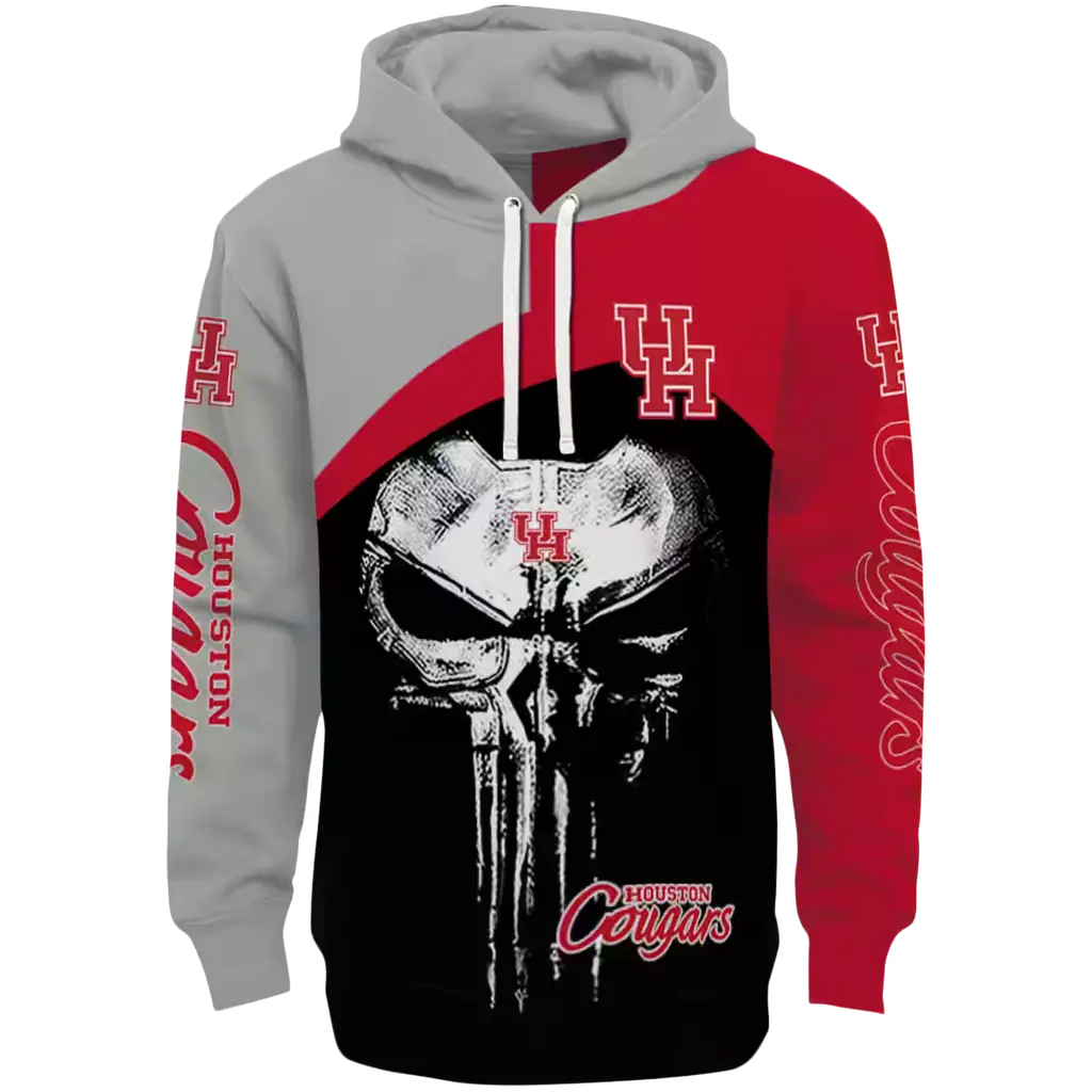 houston cougars skull punisher gray black hoodie best selling houston cougars skull punisher gray black hoodie best selling