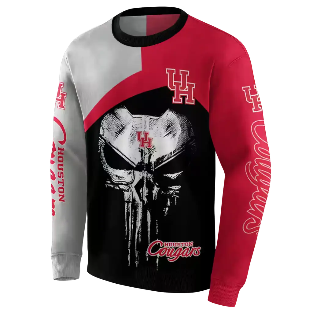 houston cougars skull punisher gray black hoodie new arrival houston cougars skull punisher gray black hoodie new arrival
