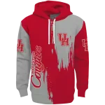 houston cougars splatter effect red hoodie best selling
