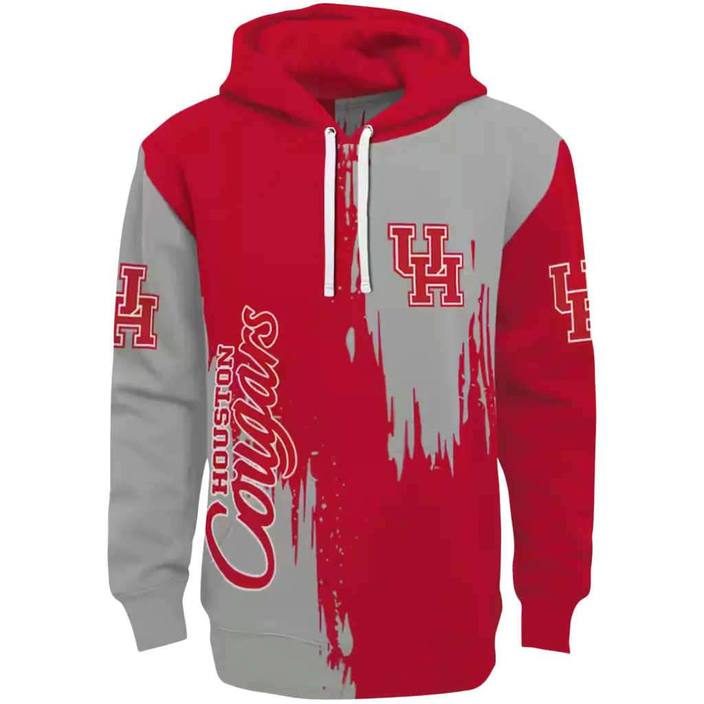 houston cougars splatter effect red hoodie best selling houston cougars splatter effect red hoodie best selling