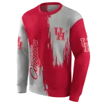 houston cougars splatter effect red hoodie best selling