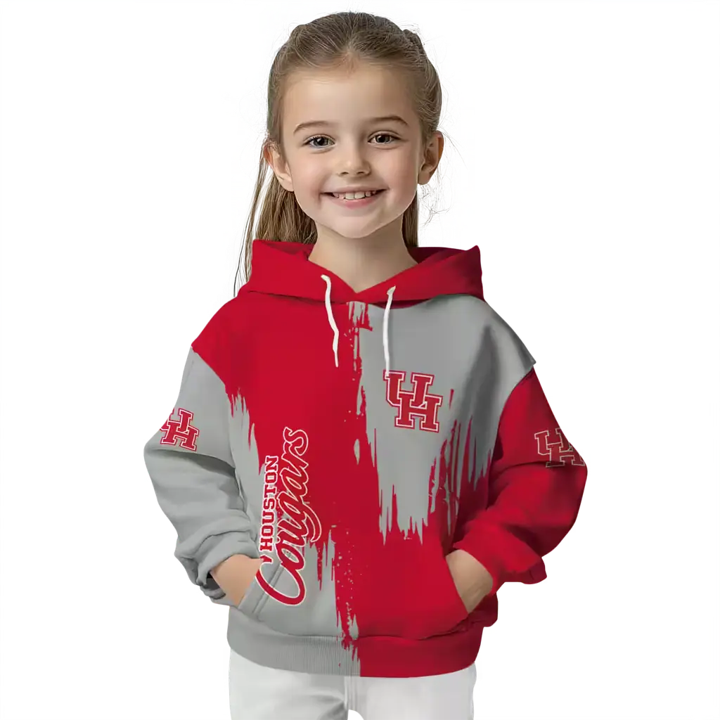 houston cougars splatter effect red hoodie top rated houston cougars splatter effect red hoodie top rated