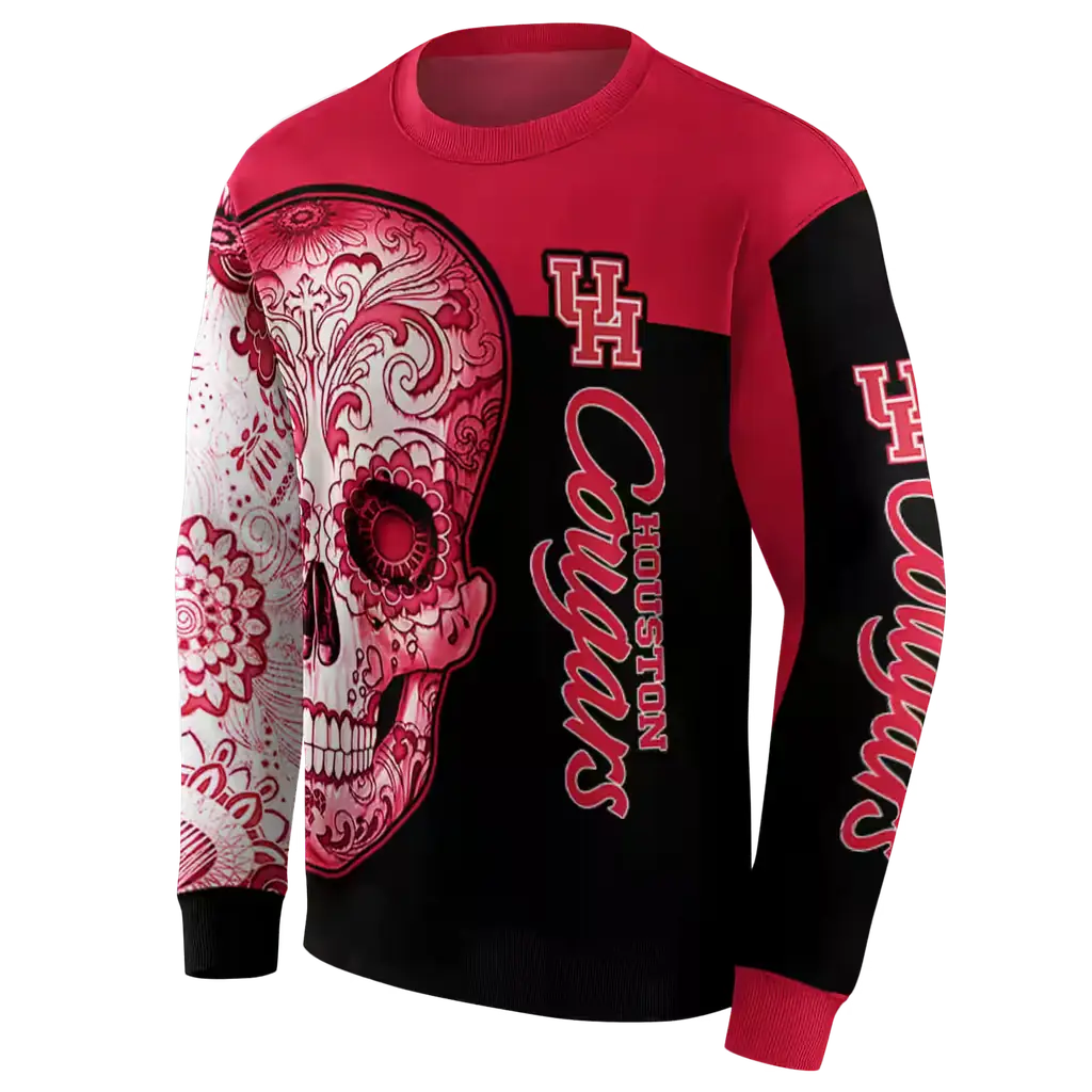 houston cougars sugar skull red black hoodie new arrival houston cougars sugar skull red black hoodie new arrival