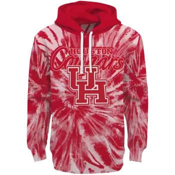 houston cougars tie dye pattern red hoodie best selling