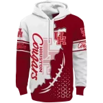 houston cougars triangular pattern red white hoodie best selling